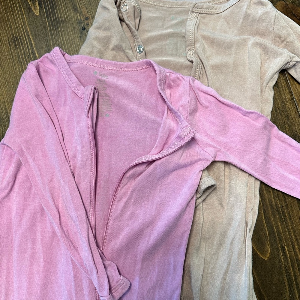 Kyte BABY Kids One Pieces in Pink and Tan